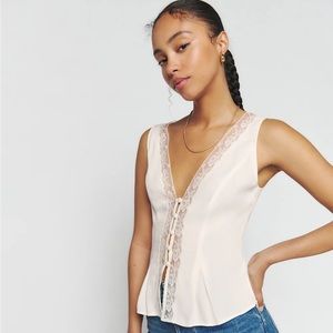 Reformation Cristina Top in Gossamer, Women’s 8, NWT